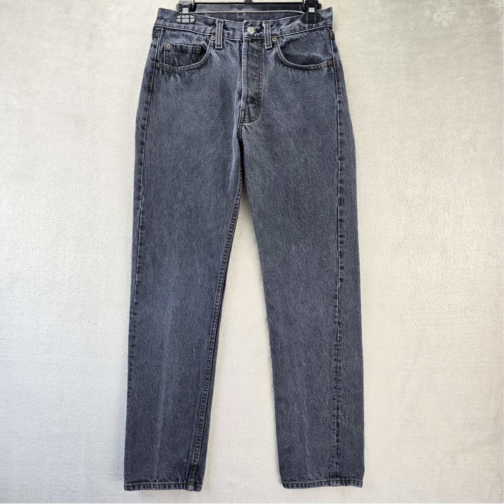 Vintage 80s Levis 501 0658 Jeans 29x32 (Fits 28x30) Black Denim Made In USA